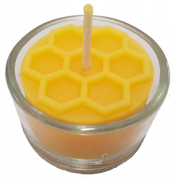 Teelicht in Glashülle